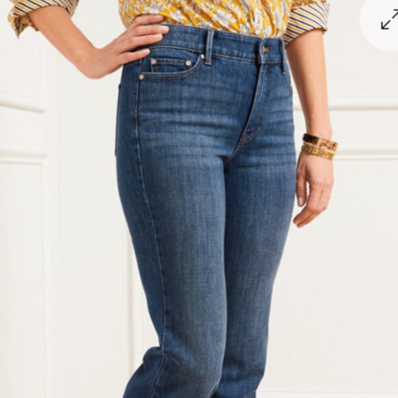 Talbots Barely Boot Jeans in Emma Dark Wash 8 - Picture 4 of 13